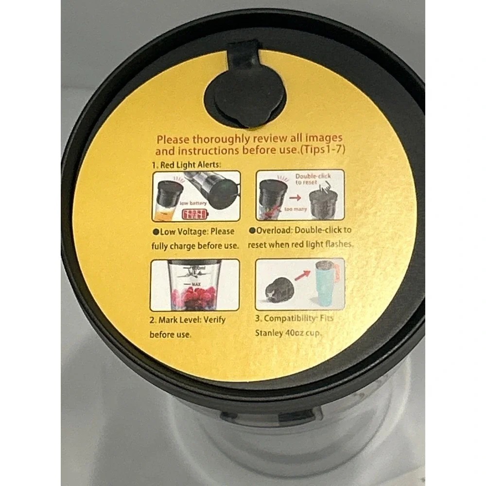 Portable Blender 20 oz Rechargeable Stanley Cup Compatible Smoothie WJH-001